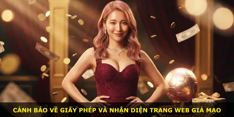 Cảnh báo về giấy phép và nhận diện trang web giả mạo