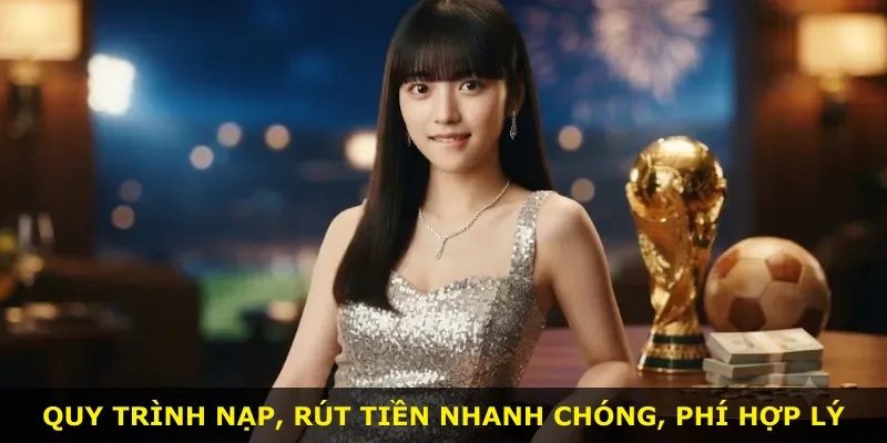 Quy trình nạp, rút tiền nhanh chóng, phí hợp lý