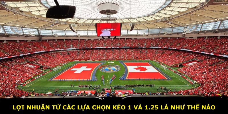 Lợi nhuận từ các lựa chọn kèo 1 và 1.25 là như thế nào